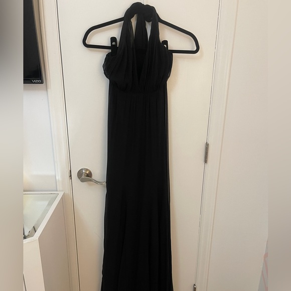 Alice & Olivia, black chiffon halter dress, size 2 - Picture 8 of 12